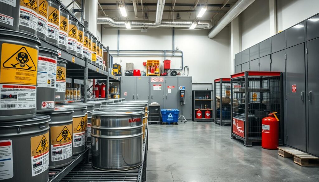corrosives and oxidizers storage
